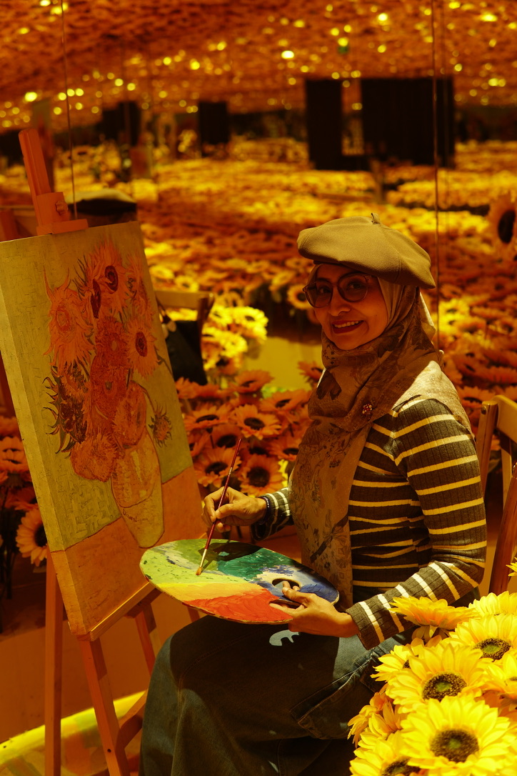 Painting sunflowers